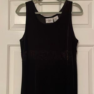 EUC size 10P velvet sleeveless sheath dress